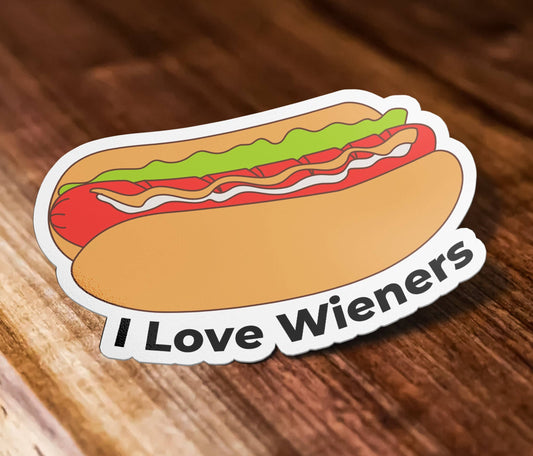 I Love Wieners Sticker