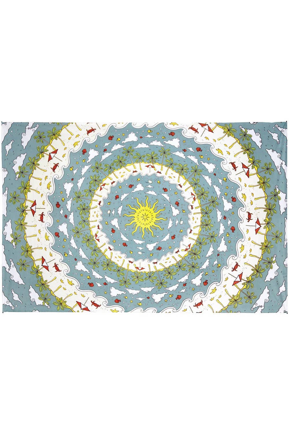 Sunshine Joy - Beach Mandala Mini Tapestry Hanger Packaged Tapestries Surf