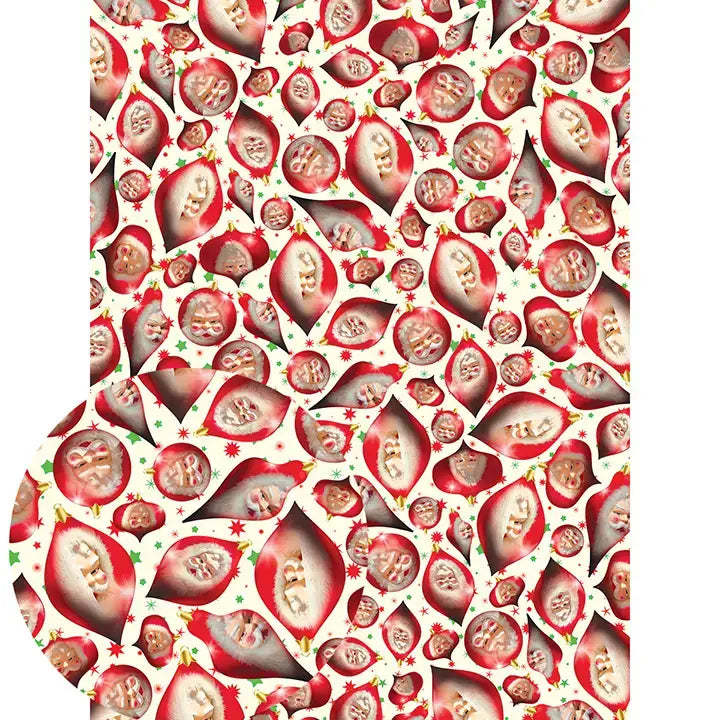 Creepy Santa Gonna Find Out Wrapping Paper Roll of 3 Sheets