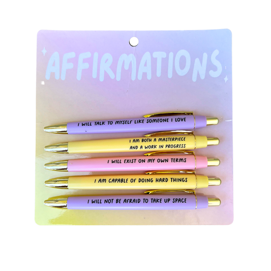 Affirmations Pen Set (self love, mindfulness)