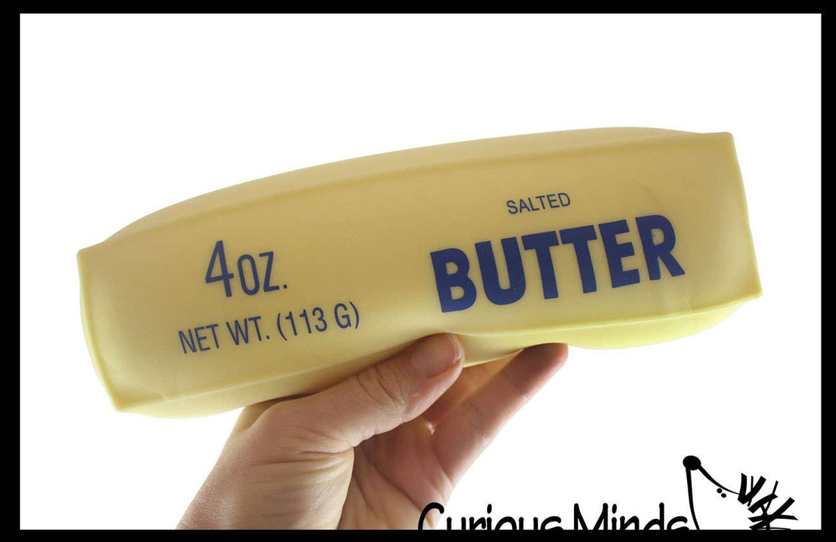 Curious Minds Toys - 1 Jumbo Butter Squishy Squeeze Stress Ball Soft Doh Filling