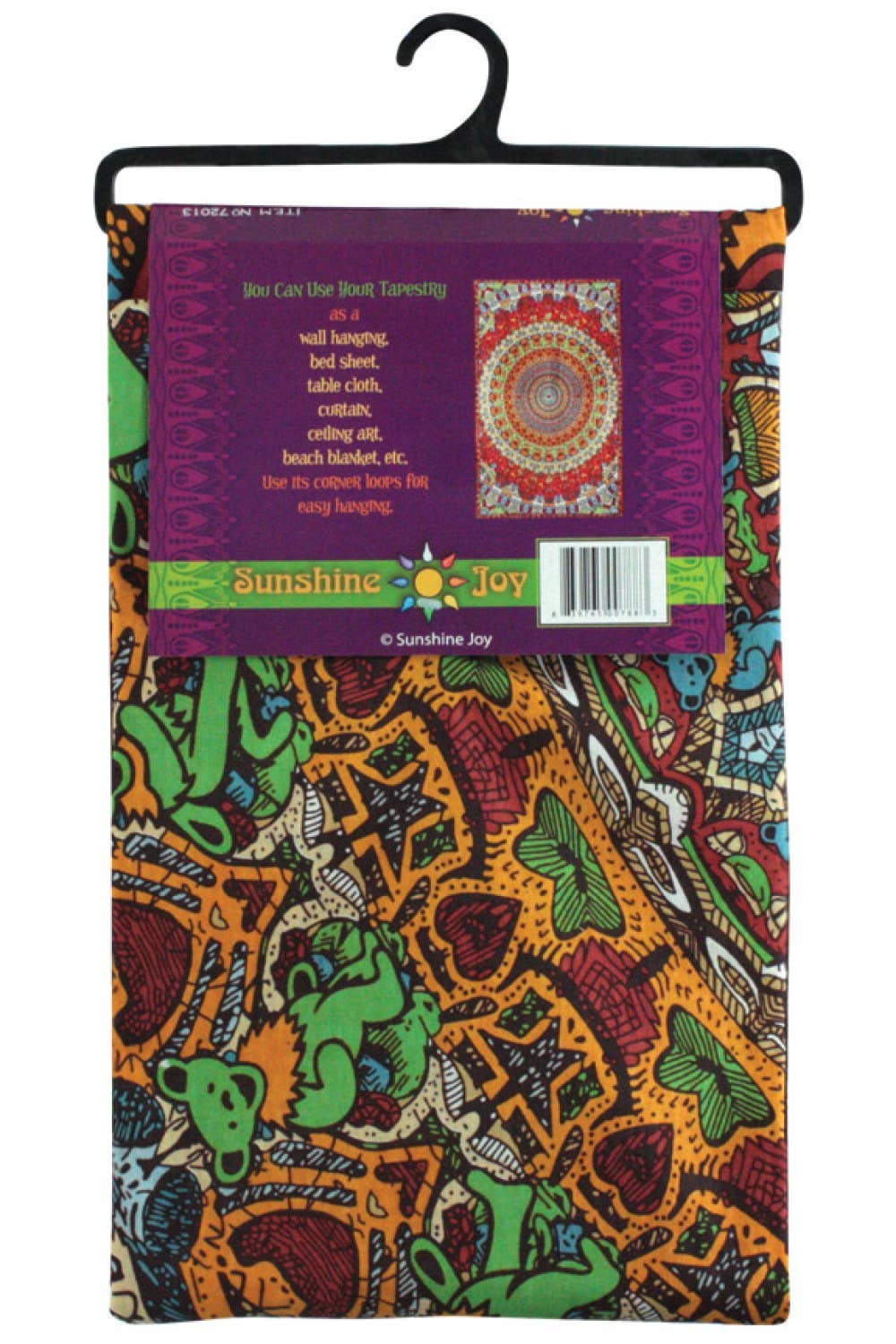 Sunshine Joy - 3D Grateful Dead Tapestry Bear Vibration Tapestries Licensed