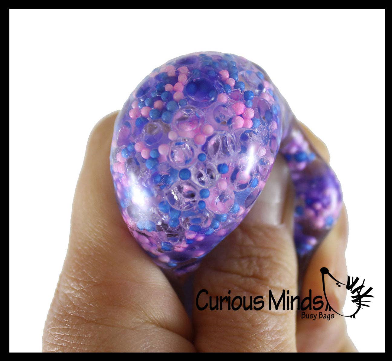 Small 1.5" Confetti Bead Ball Set with Thick Gel.  1 Set