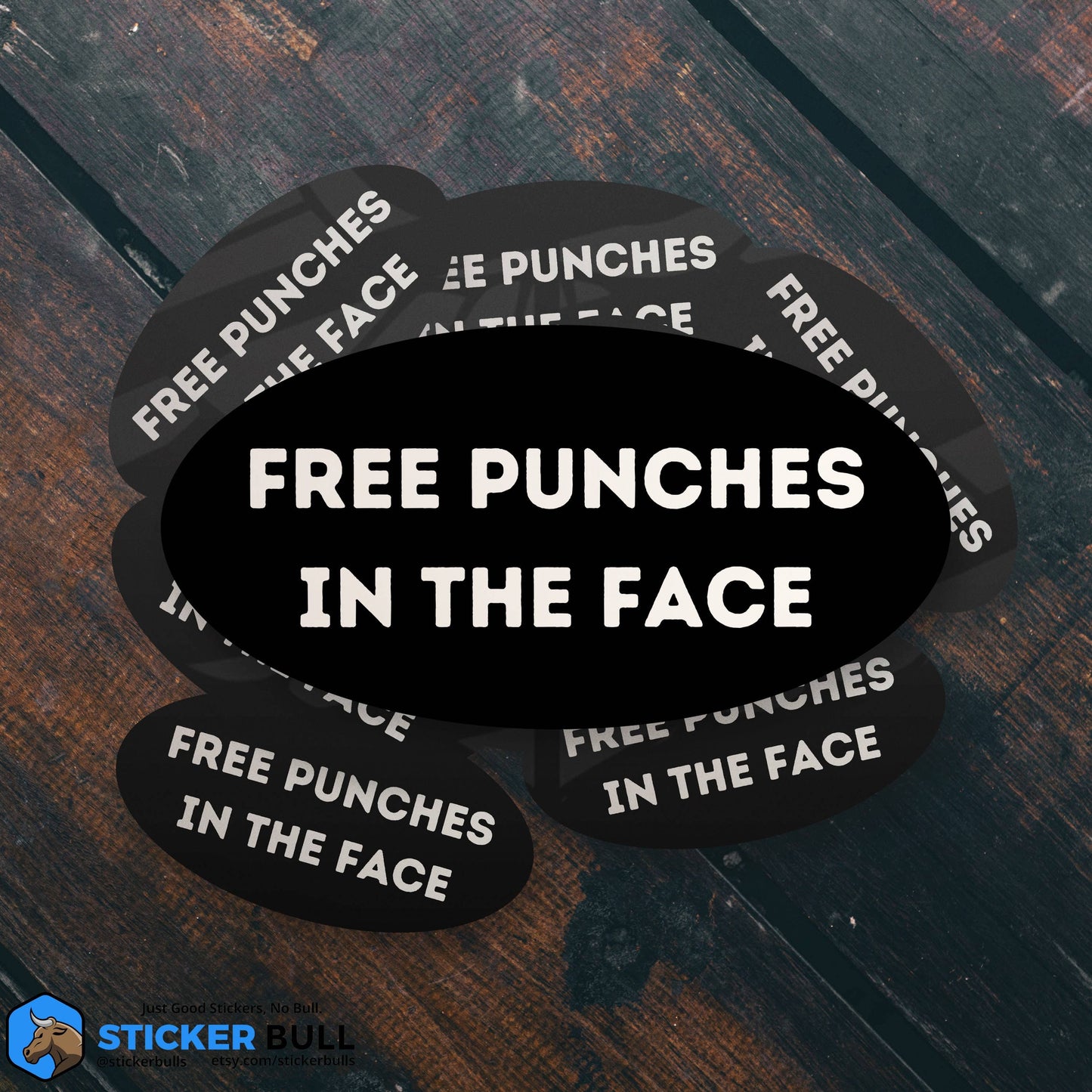Free Punches In The Face Sticker