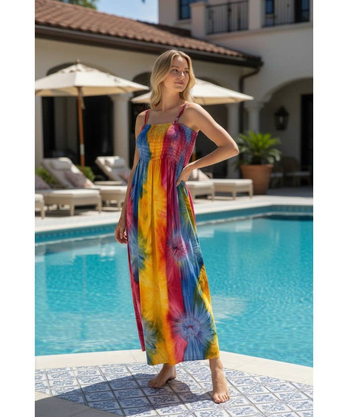 DK Hawaii - Long Tie Dye Maxi Dress