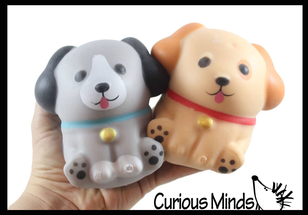 1 Soft Dog Animal Stress Ball - Sensory Fidget Stress Toy