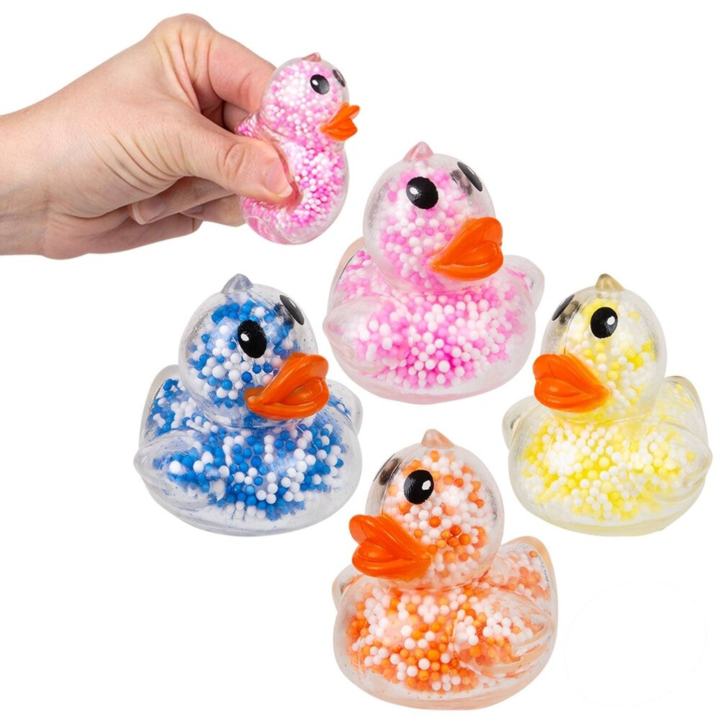 Mini Fidgety Foam Bead Duck Toy For Kids - 1PC