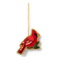 Fair Trade - Larissa Plush Cardinal Beaded Fabric Ornament - Embroidered