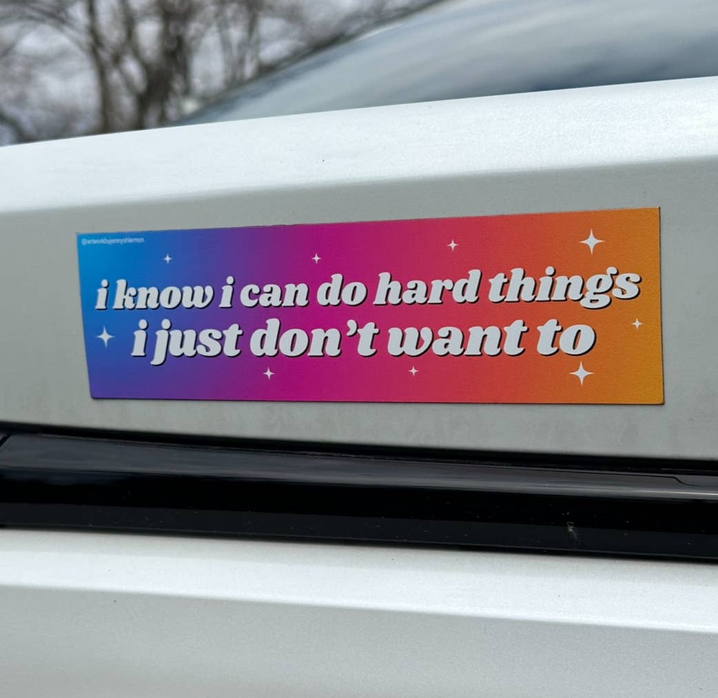 I Know I Can Do Hard Things Car Magnet