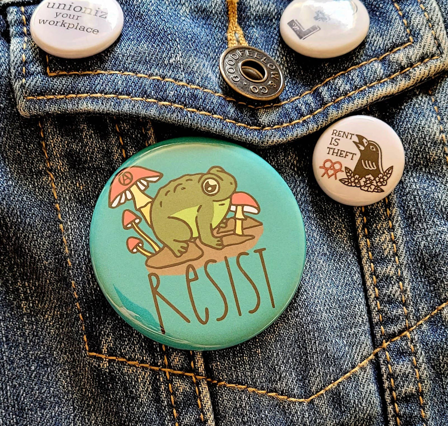 Femmearchist - Resist Two Inch Button