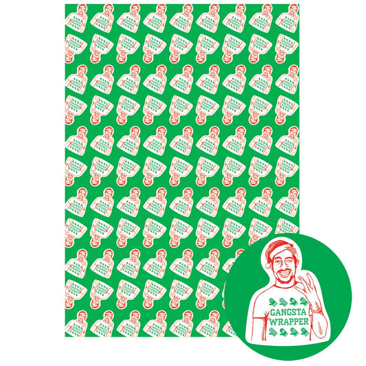 Gangsta Wrapper Tupac Gift Wrapping Paper Roll of 3 Sheets