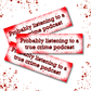 True Crime Podcast Bumper Sticker