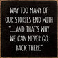 SAWDUST CITY - Way Too Many Of Our Stories End With "…And That's Why We Can