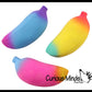 1 Random Rainbow Colored Squishy Sand Banana Toy