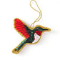 Fair Trade - Larissa Plush Hummingbird Beaded Fabric Ornament