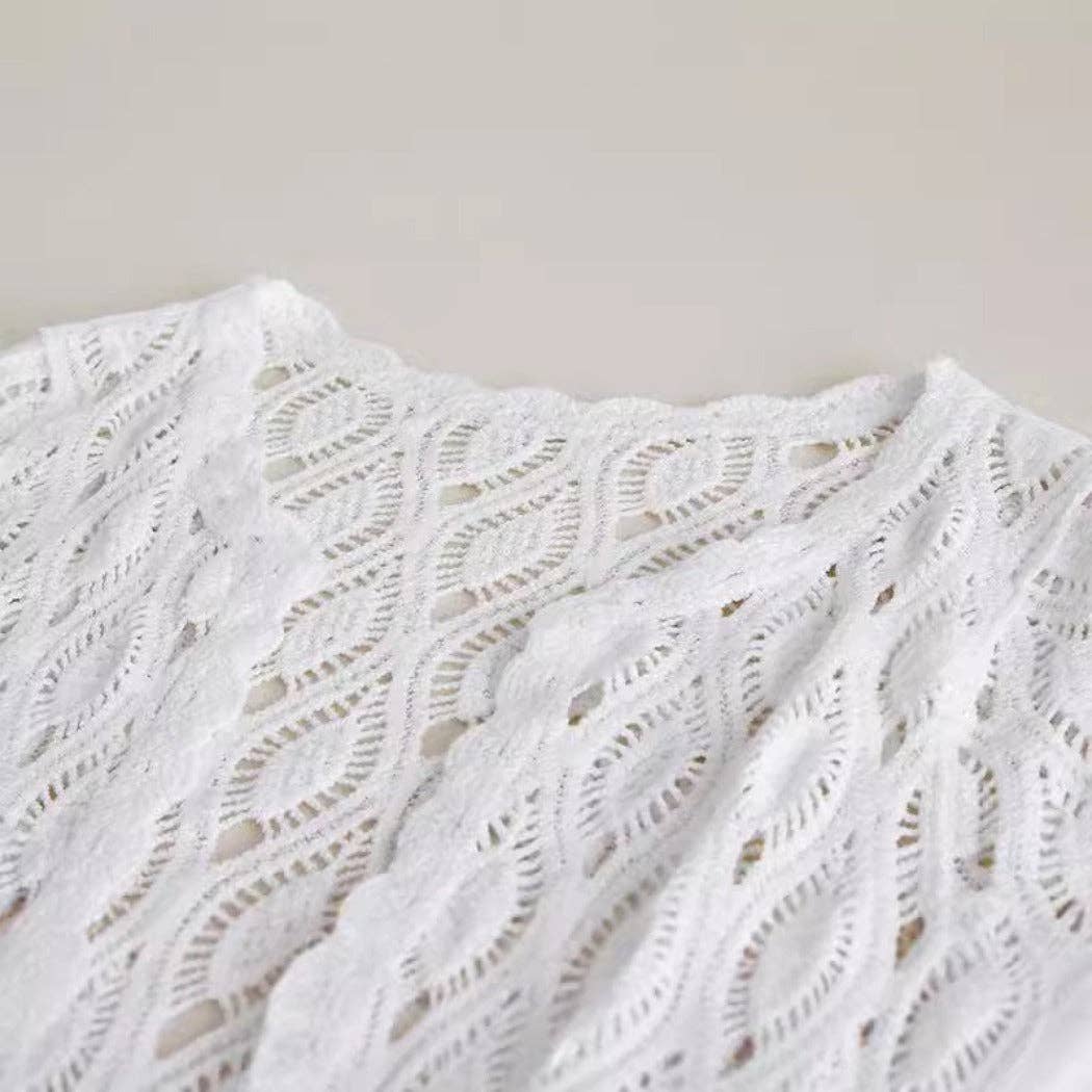 Funkyrel® Atzbranding Limited - Crosa - Diamond Crochet Cardigan – All-Season Lace Cover-Up