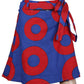 Sunshine Joy - Short Wrap Skirt With Zip Pocket Donuts