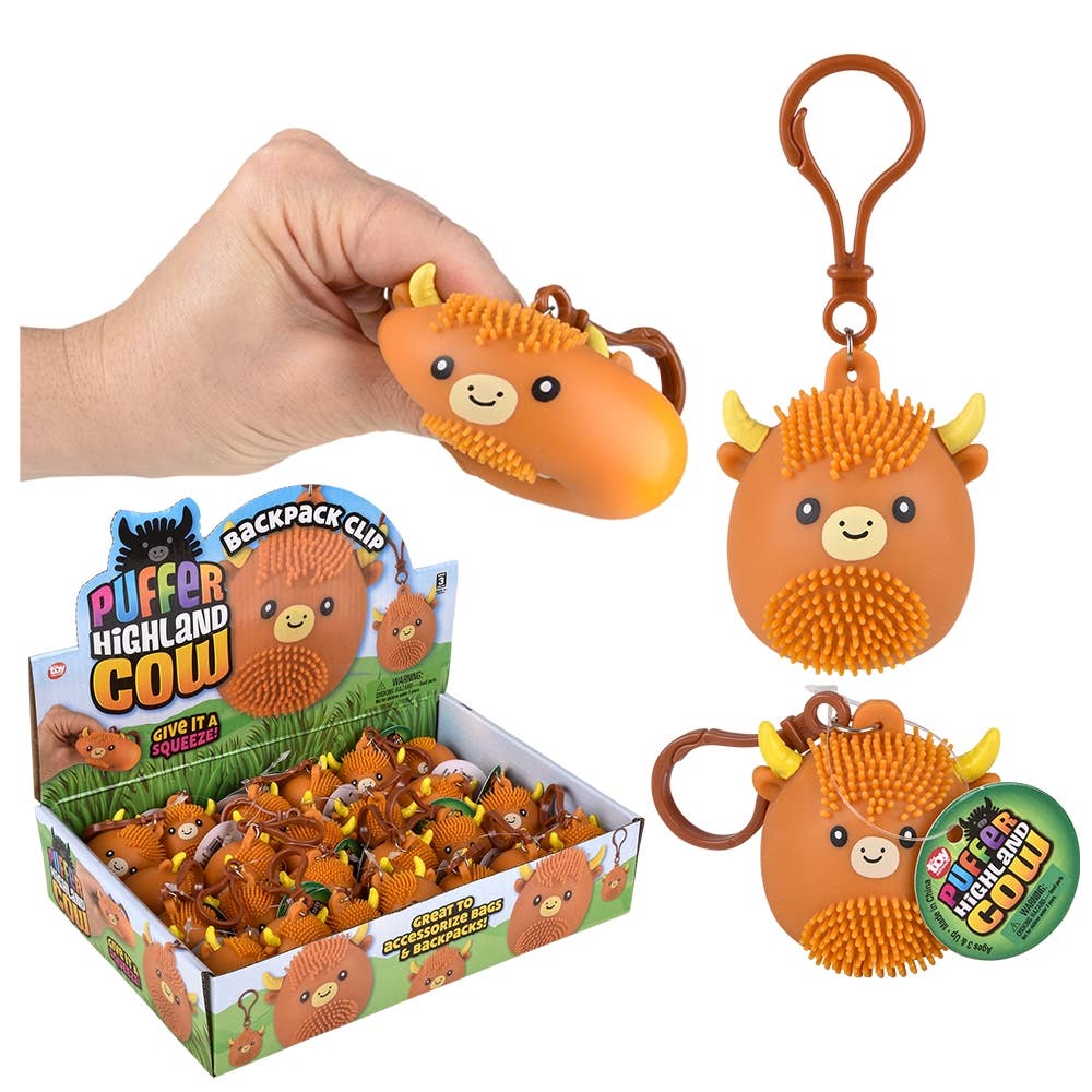 2" Puffer Highland Cow - 1PC