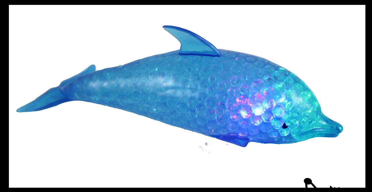 Curious Minds Toys - 1 Jumbo Dolphin Water Bead Filled Squeeze Stress Squishy