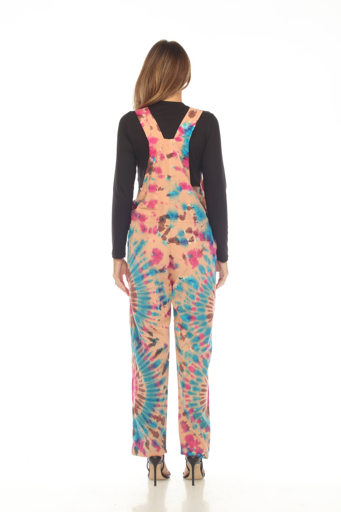 Rising International Inc - Cotton Tie Dye Multi swirl Jumpsuit Overall D860