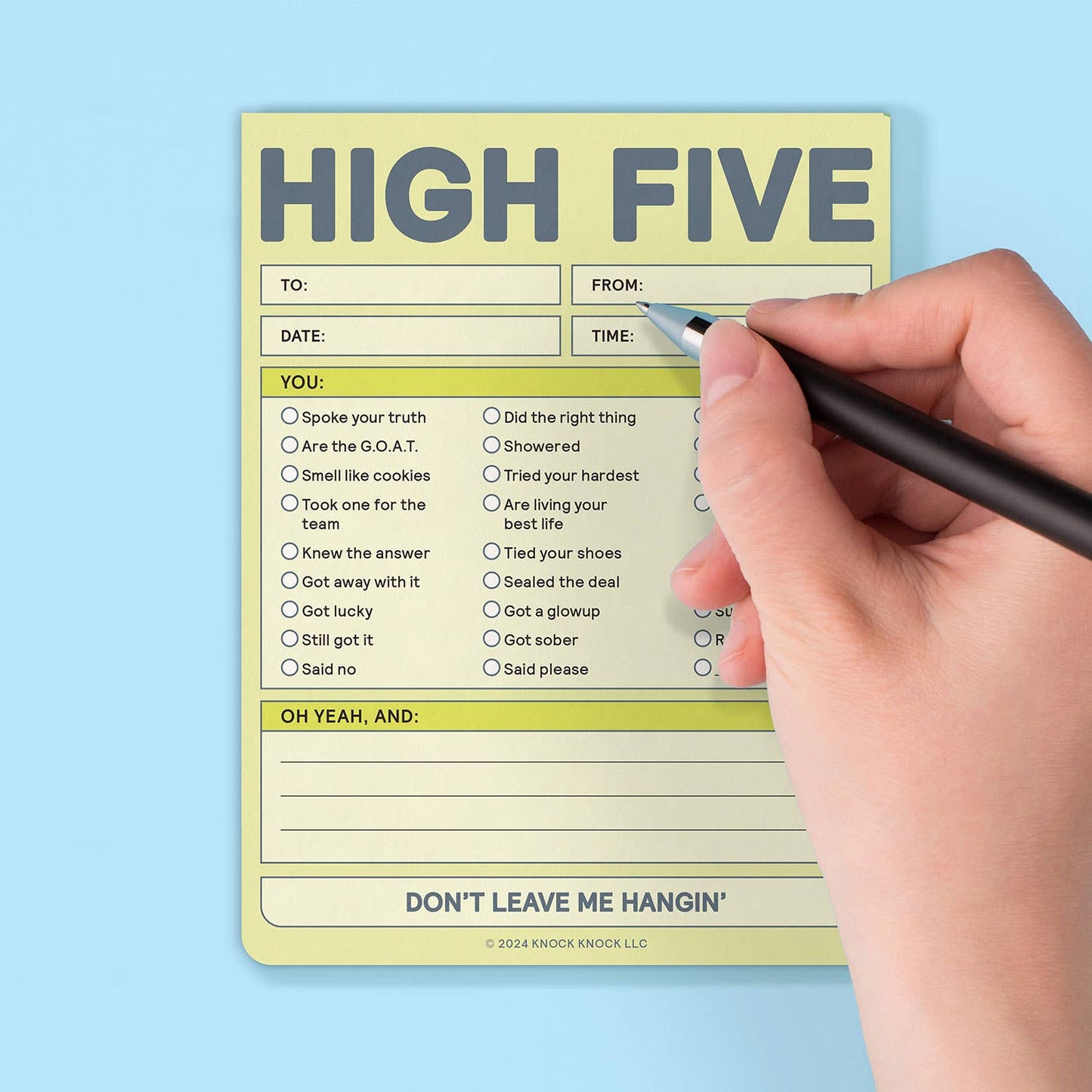High Five Nifty Note Pad (Pastel Version)