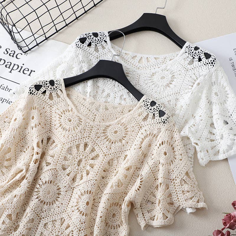 Funkyrel® Atzbranding Limited - Crosa - Crochet Hollow Out Cardigan for Women