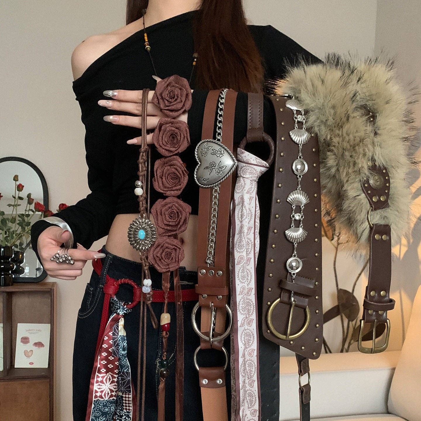 Brown Bohemian Belt - Choose 1 design