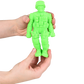 6" NEON GREEN STRETCHY SAND TOY SOLDIER 1 PC
