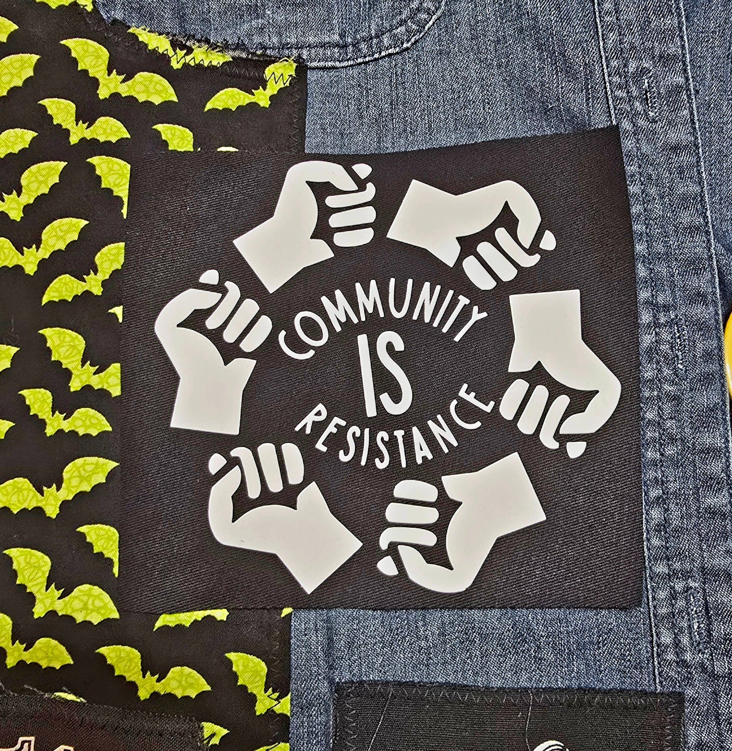 Femmearchist - Community Is Resistance Cloth Sew On Patch