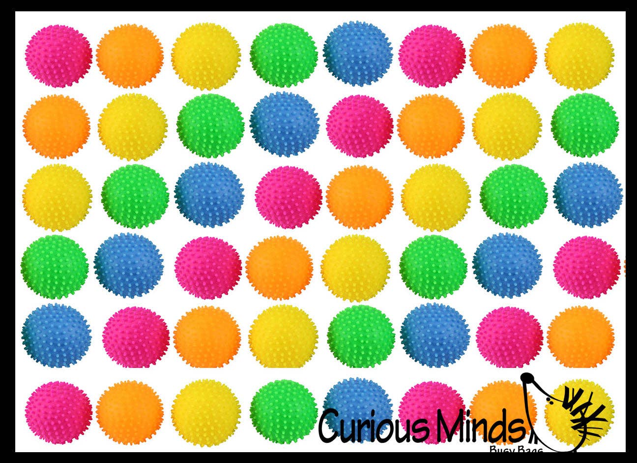 Spiky Bumpy Soft Doh Filled 1.7" Stress Ball Squishy 1PC