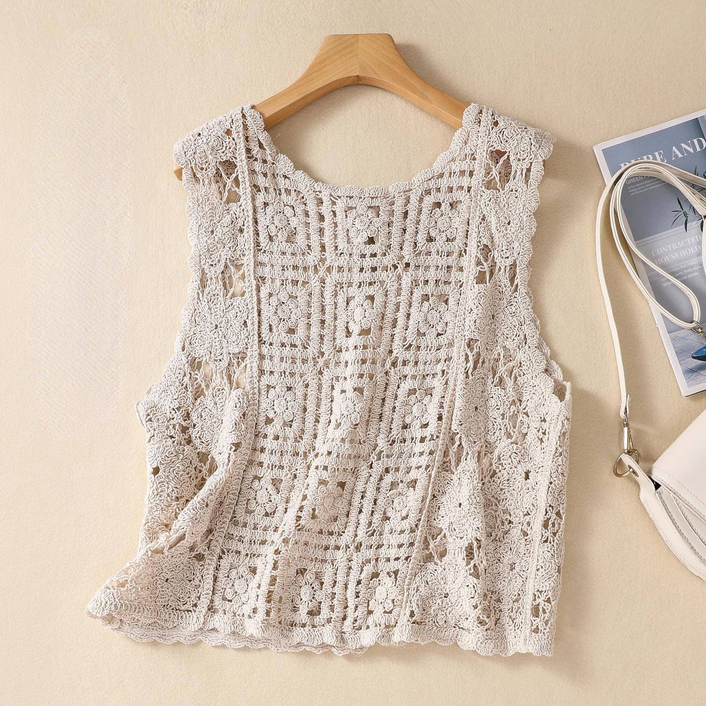 Funkyrel® Atzbranding Limited - Crosa - Crochet Vintage Bohemian Vest