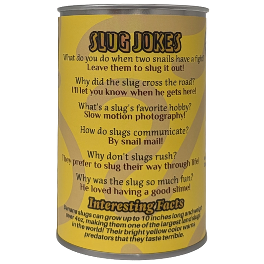 Slick the Canned Banana Slug Stuffed Plush w/Funny Jokes
