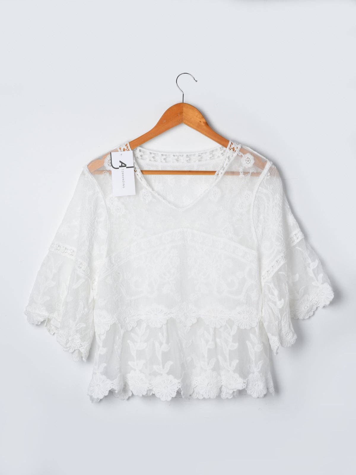 Funkyrel® Atzbranding Limited - Crosa - Floral Bell Sleeve Pullover