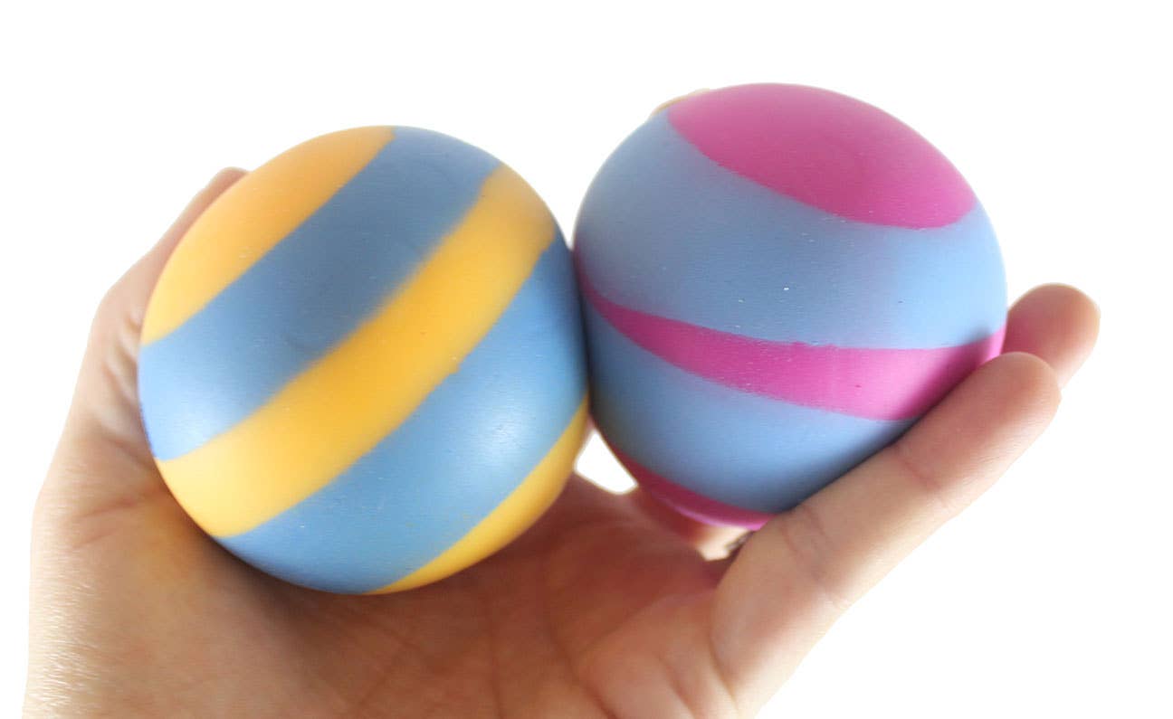 Striped Soft Doh Filled 2.5" Stress Ball - 1PC