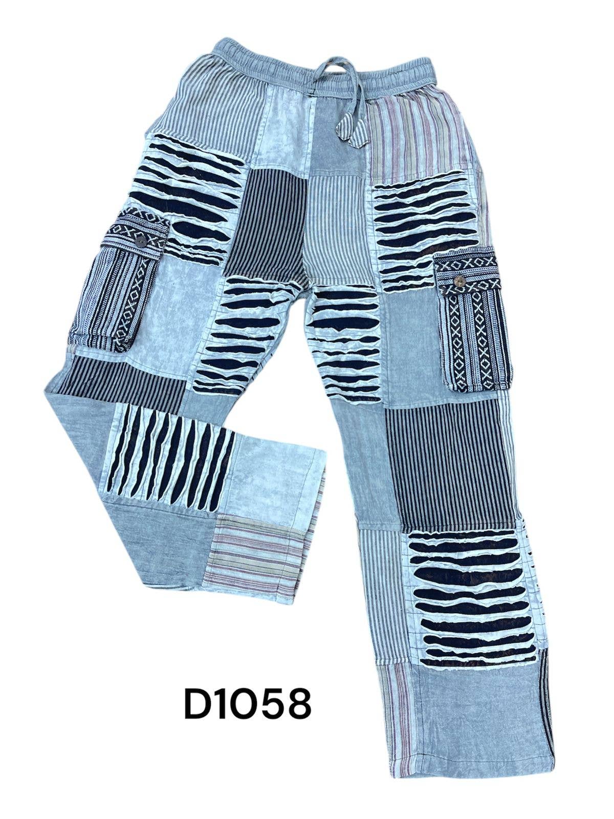 Rising International Inc - Cotton Razor Patchwork Multi Yoga Cargo Pant D1058