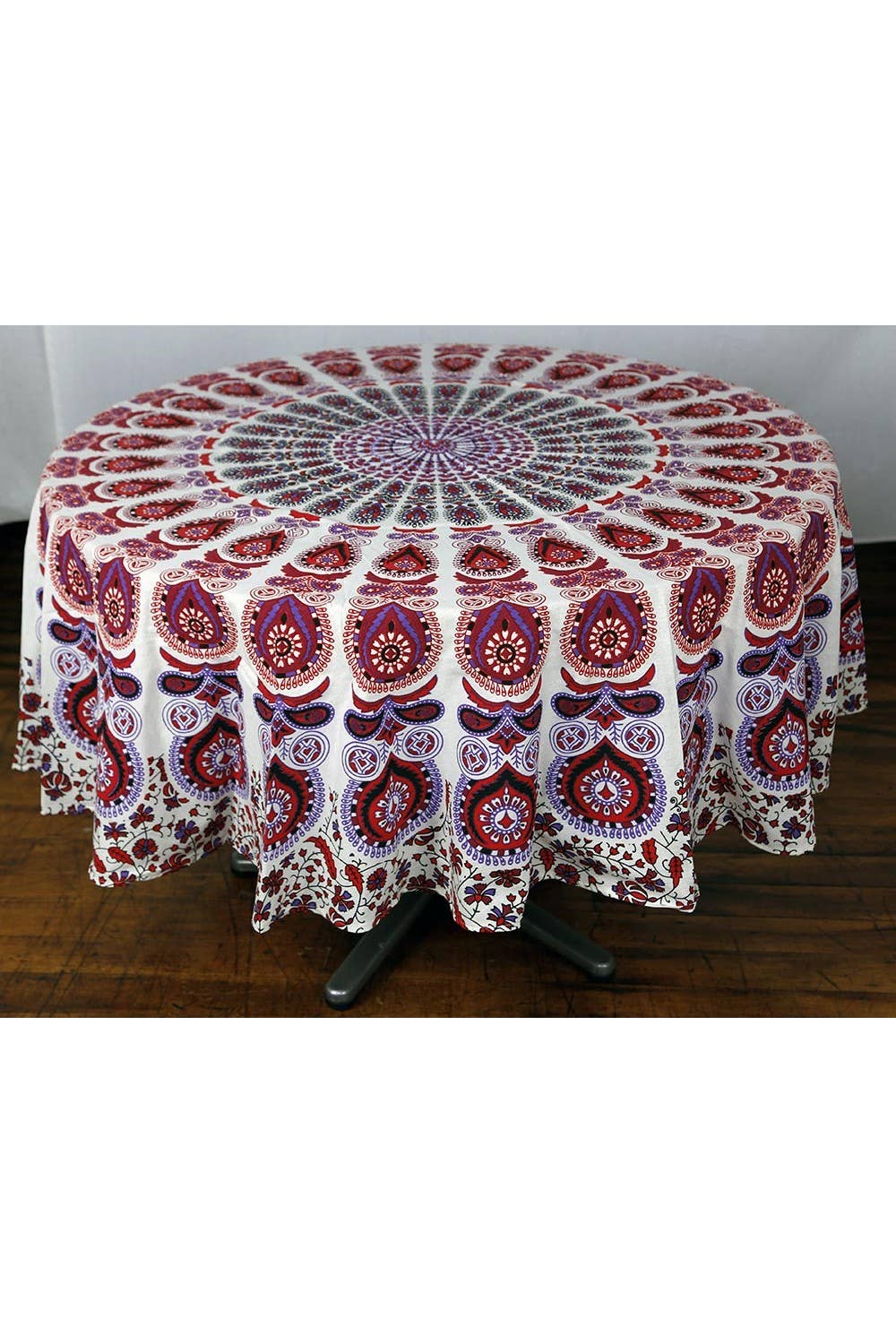 Sunshine Joy - Round Tablecloth Tapestry Purple/red Mandala