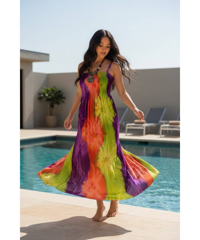 DK Hawaii - Long Tie Dye Maxi Dress