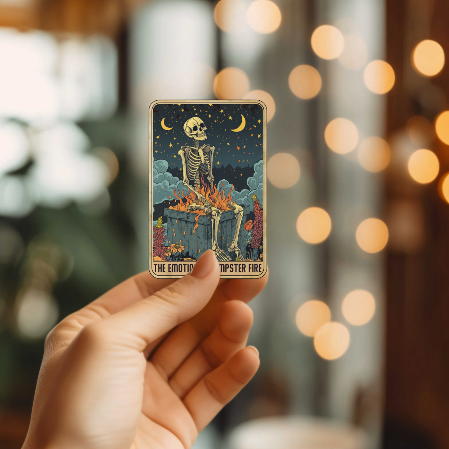 Dumpster Fire Tarot Vinyl Sticker