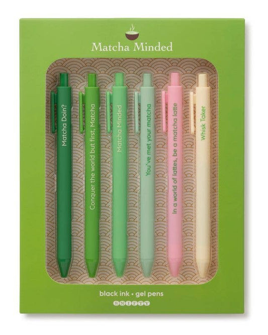 MATCHA MINDED - QUOTABLE GEL PEN SET
