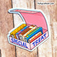 Donut Box of Books Sticker