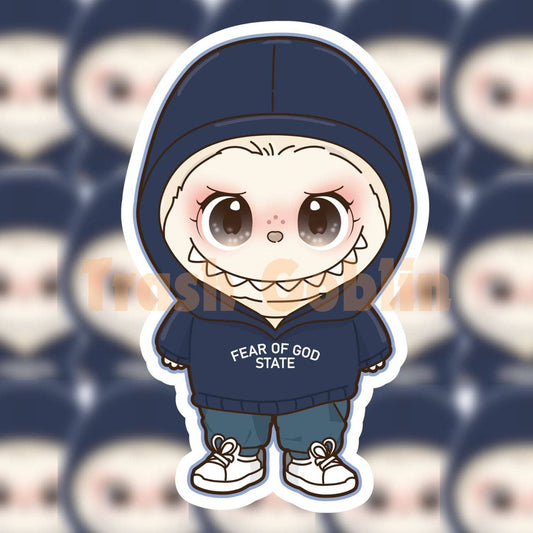 Hoodie Labubu Vinyl Sticker
