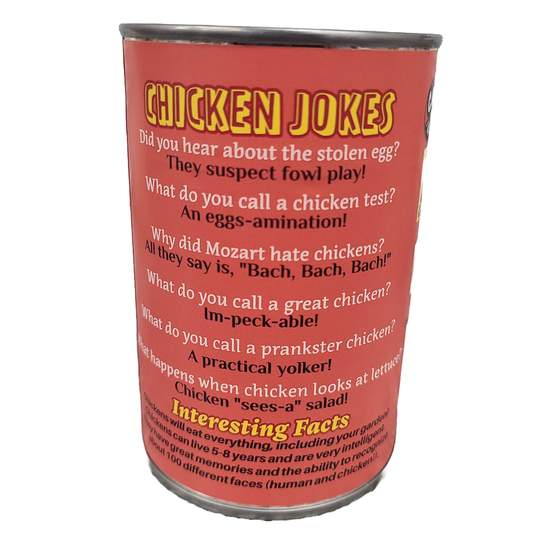 Canned Chicken | Farm Animal Plush w/Jokes