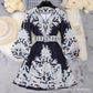 Ekartini - 2024 Fall Bohemian Print V-Neck Long Sleeve Dress