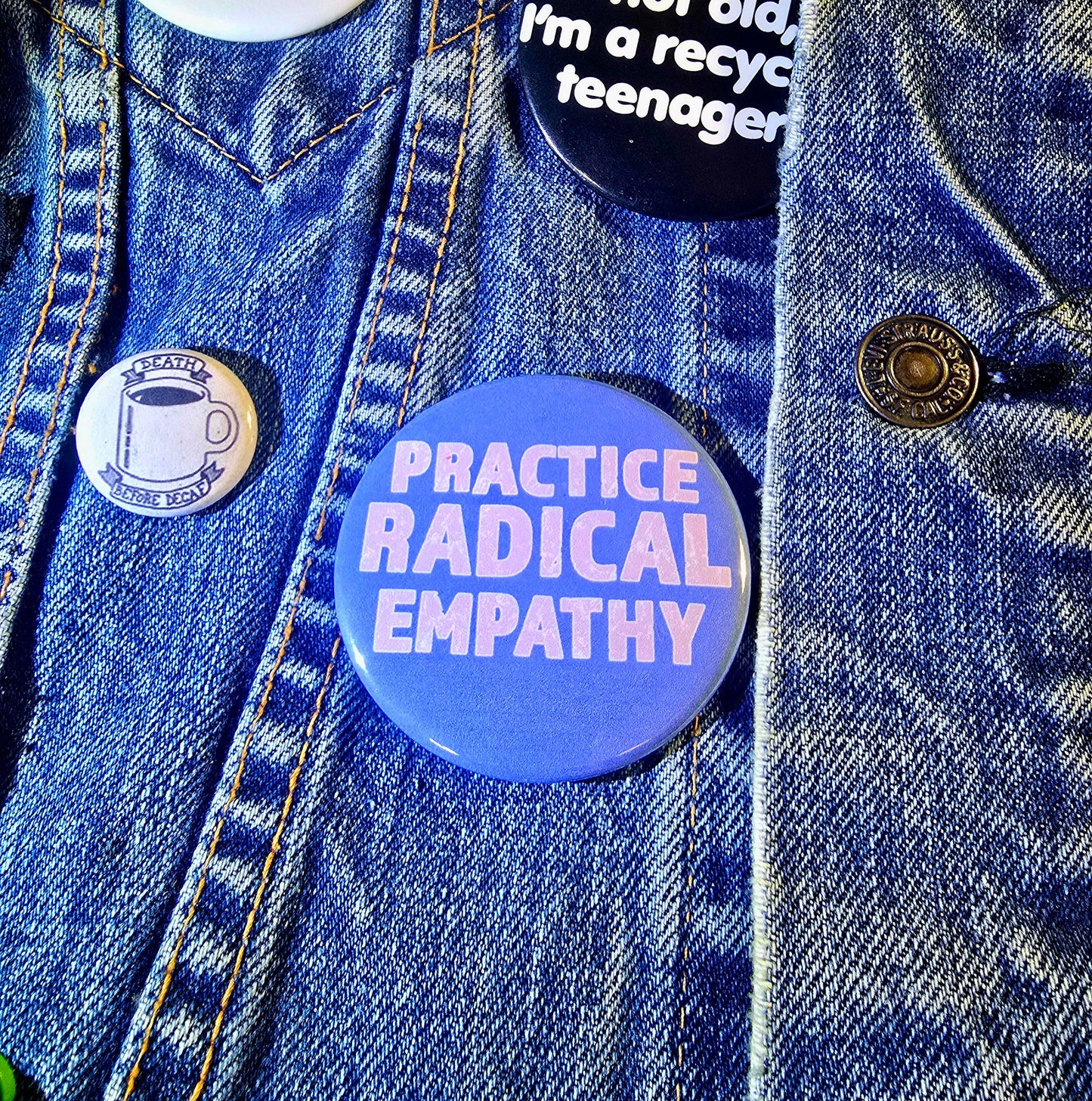 Femmearchist - Practice Radical Empathy Two Inch Button