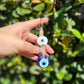 Umays Boho - Macrame Keychain with Glass Evil Eye, Boho Keychain