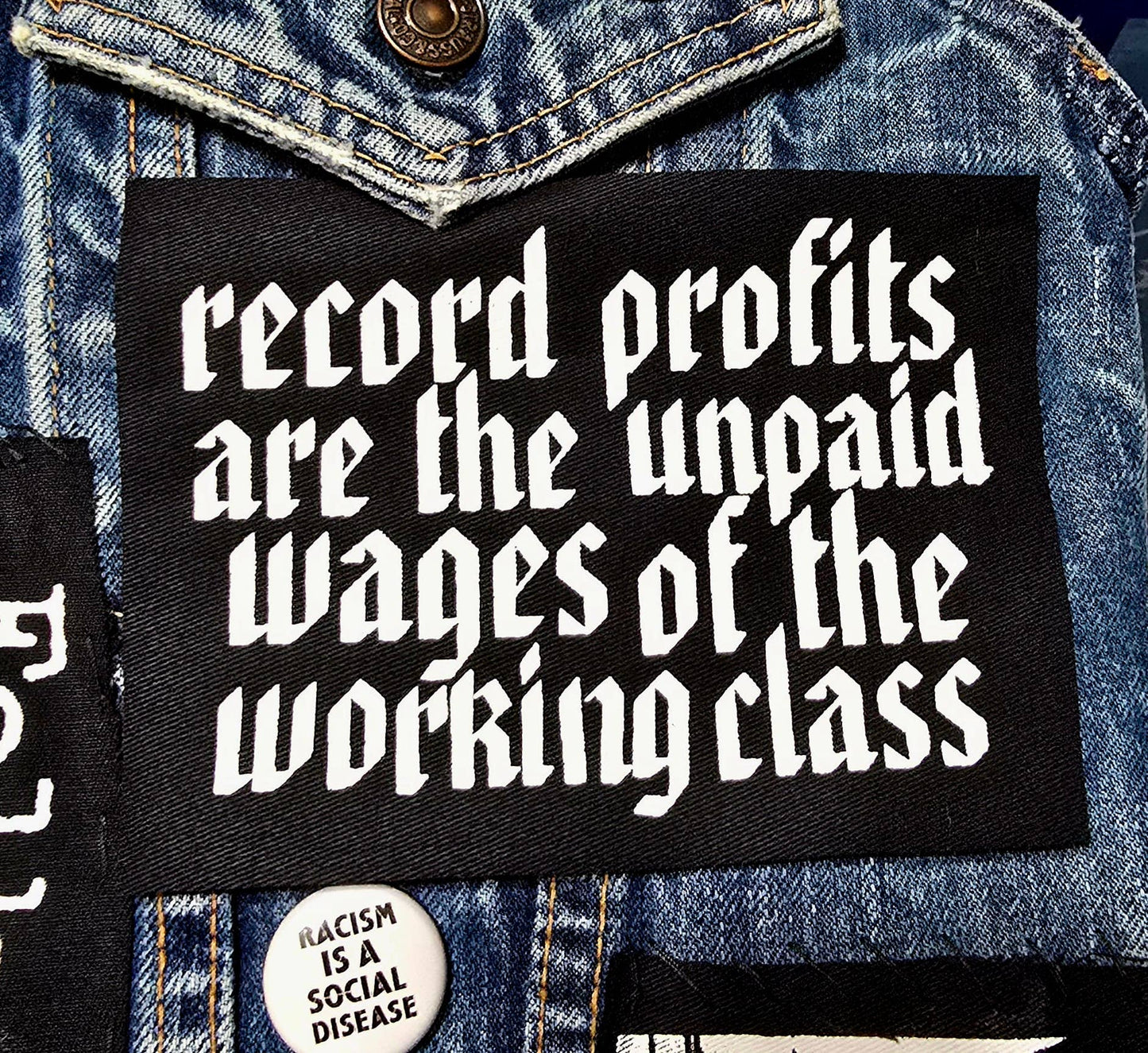 Femmearchist - Record Profits Sew On Patch