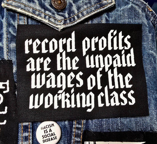 Record Profits Sew On Punk Patch