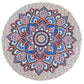 Sunshine Joy - Round Tablecloth Tapestry Red/blue Mandala