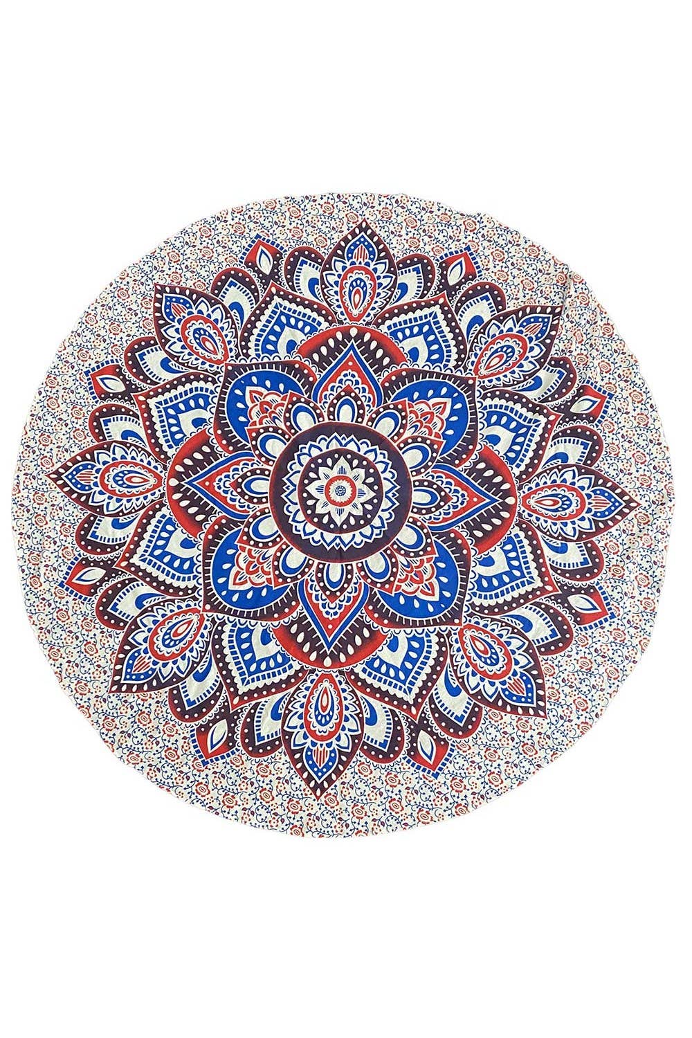 Sunshine Joy - Round Tablecloth Tapestry Red/blue Mandala