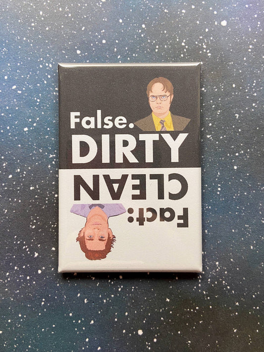 The Office Dirty/Clean Dishwasher Magnet  -Jim and Dwight